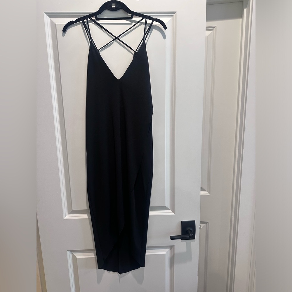 Elegant Black Strappy Dress